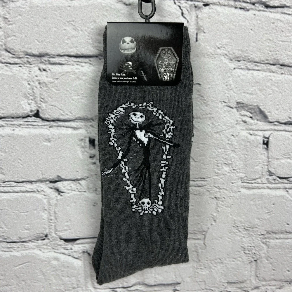 The Nightmare Before Christmas Holiday 1 Pair Crew Socks Unisex Adult Sz‎ 6-12